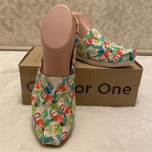 Toms Colorful Flamingo Print Women's Alpargata Flats